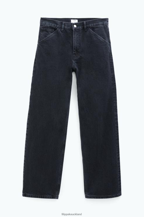 Men Filippa K Charcoal Black Baggy Jeans Apparel 66L84401