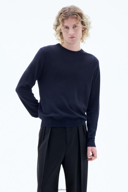 Men Filippa K Navy Merino Sweater Apparel 66L84275