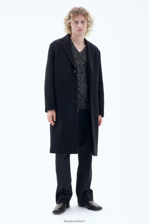 Men Filippa K Black London Coat Apparel 66L84254