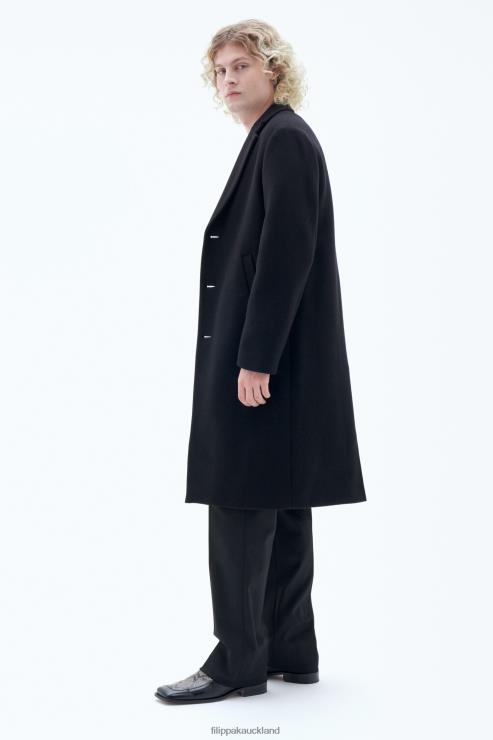 Men Filippa K Black London Coat Apparel 66L84254