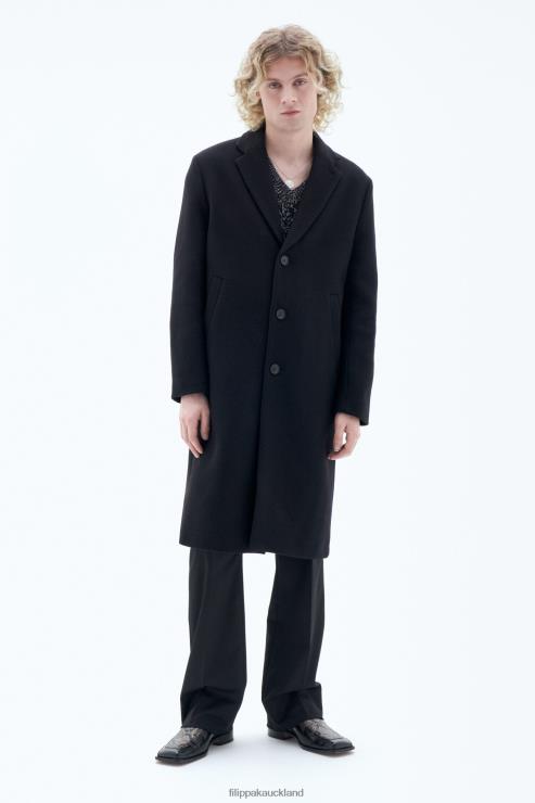 Men Filippa K Black London Coat Apparel 66L84254