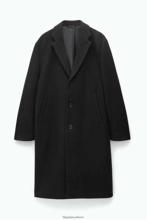 Men Filippa K Black London Coat Apparel 66L84254