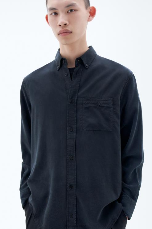 Men Filippa K Almost Black Zachary Shirt Apparel 66L84395