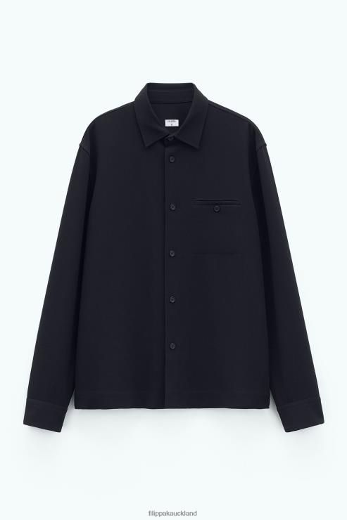 Men Filippa K Black Blake Overshirt Apparel 66L84382