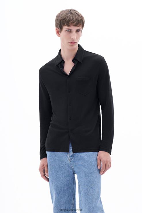 Men Filippa K Black Jersey Shirt Apparel 66L84340