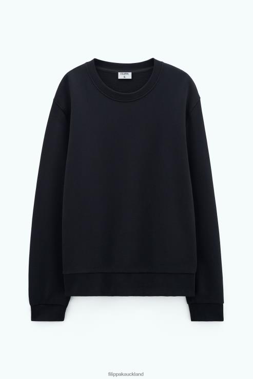 Men Filippa K Black Gustaf Sweatshirt Apparel 66L84283