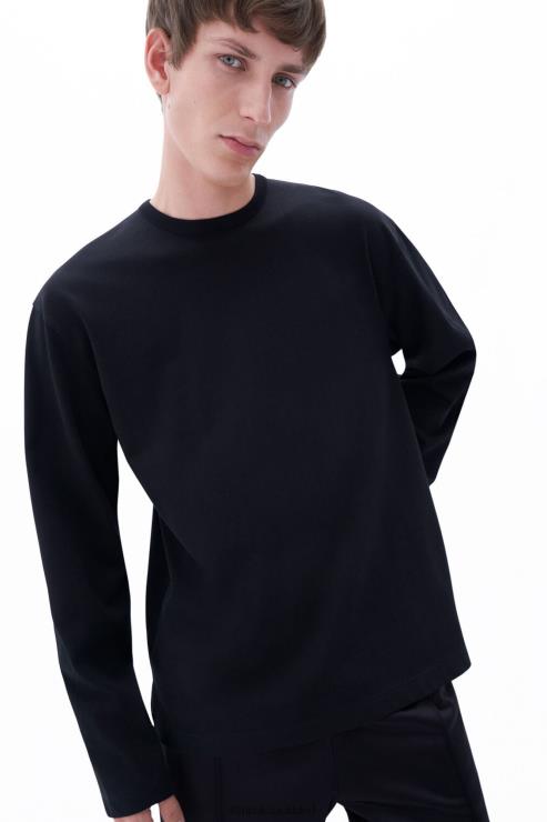 Men Filippa K Black Long Sleeve Crewneck Apparel 66L84342