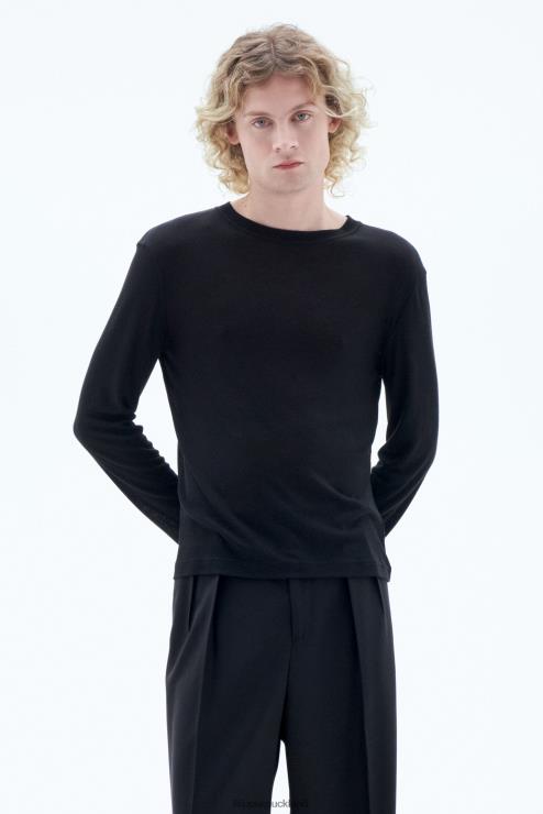 Men Filippa K Black Lounge Longsleeve Tee Apparel 66L84305