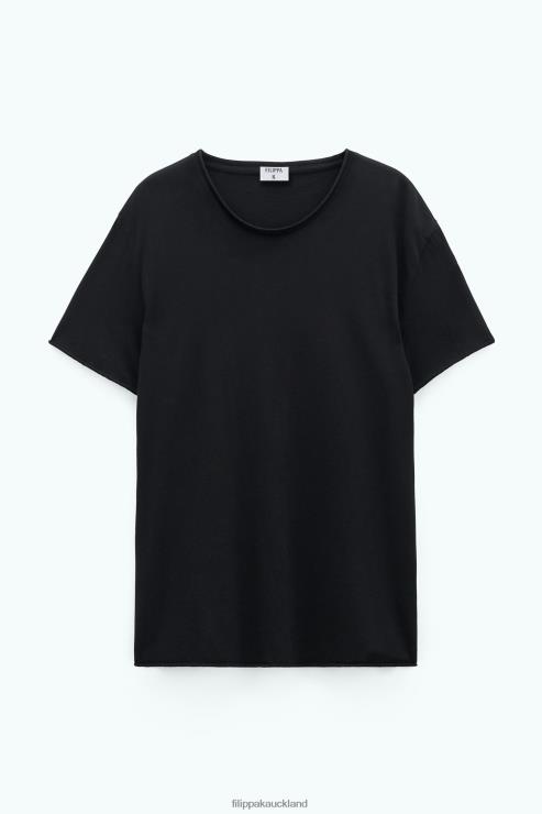 Men Filippa K Black Roll Neck Tee Apparel 66L84330