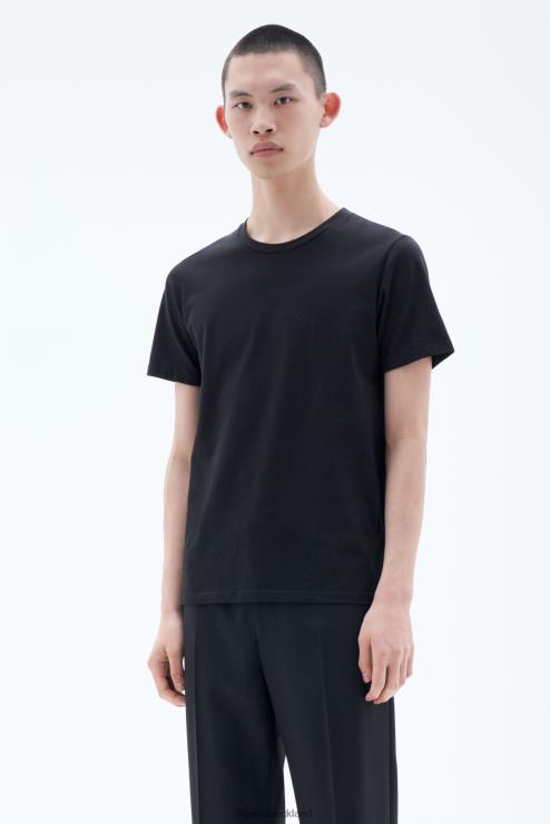 Men Filippa K Black Stretch Cotton Tee Apparel 66L84337