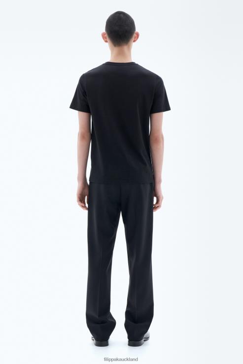 Men Filippa K Black Stretch Cotton Tee Apparel 66L84337