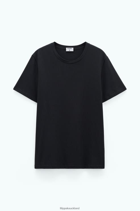 Men Filippa K Black Stretch Cotton Tee Apparel 66L84337