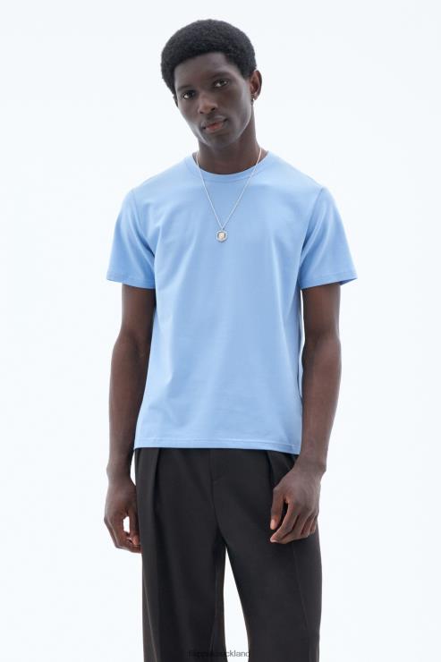 Men Filippa K Turquoise Stretch Cotton Tee Apparel 66L84321