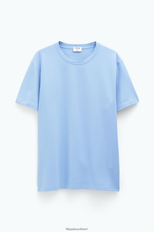 Men Filippa K Turquoise Stretch Cotton Tee Apparel 66L84321