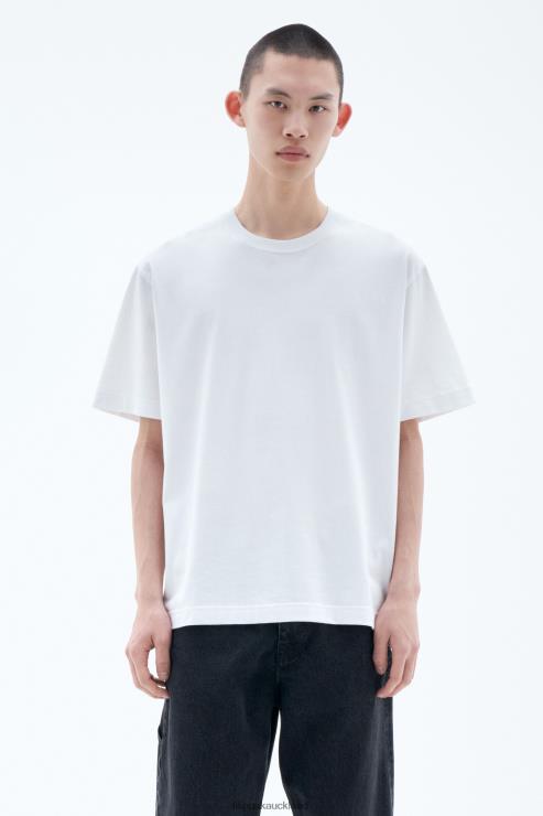 Men Filippa K White Heavy Crewneck Tee Apparel 66L84315