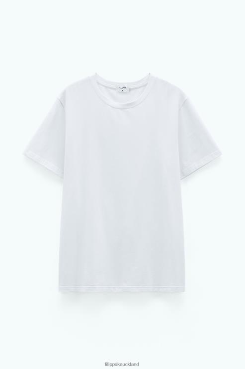 Men Filippa K White Stretch Cotton Tee Apparel 66L84308