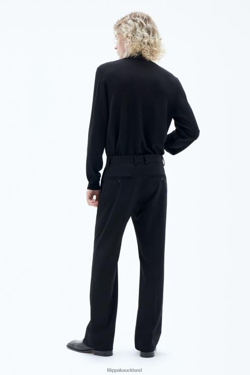 Men Filippa K Black Bootcut Zip Trousers Apparel 66L84370