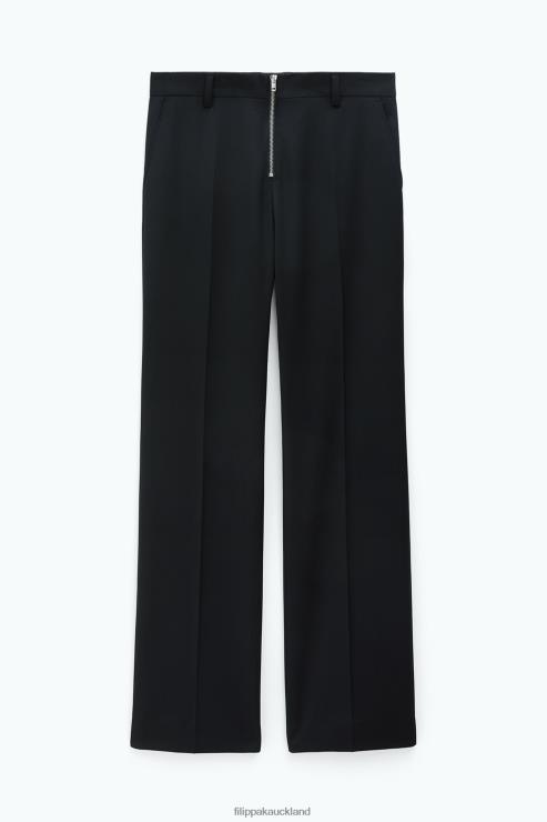 Men Filippa K Black Bootcut Zip Trousers Apparel 66L84370