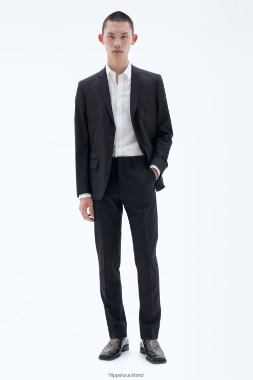 Men Filippa K Black Liam Wool Trousers Apparel 66L84374