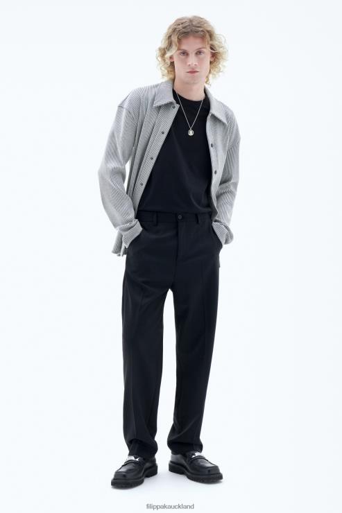 Men Filippa K Black Mateo Wool Trousers Apparel 66L84359