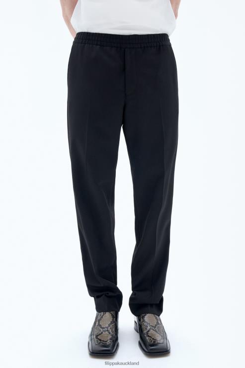 Men Filippa K Black Relaxed Wool Trousers Apparel 66L84372