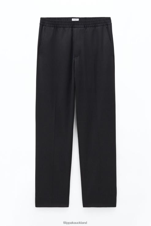 Men Filippa K Black Relaxed Wool Trousers Apparel 66L84372