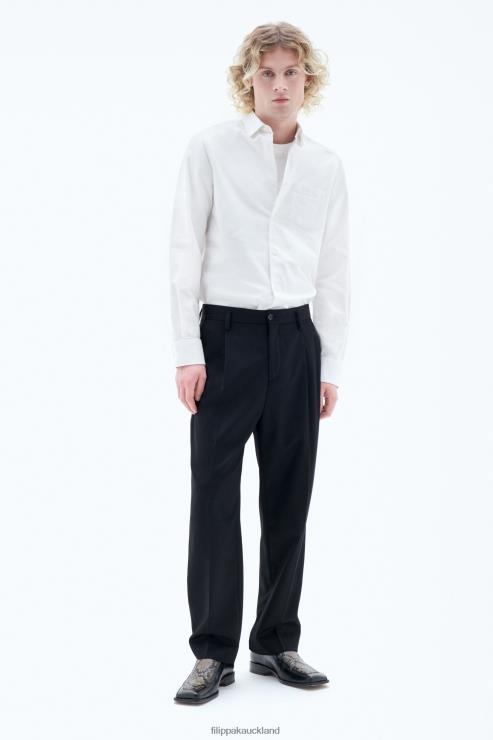 Men Filippa K Black Samson Wool Trousers Apparel 66L84368