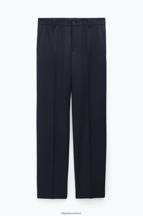 Men Filippa K Black Straight Wool Trousers Apparel 66L84355