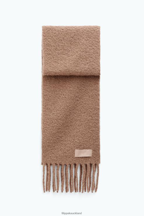 Unisex Filippa K Camel Boucle Scarf Accessory 66L84420