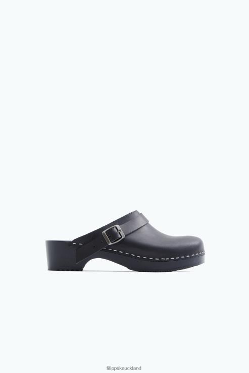 Unisex Filippa K x Swedish Hasbeens Black Backstrap Clog Shoes 66L84444