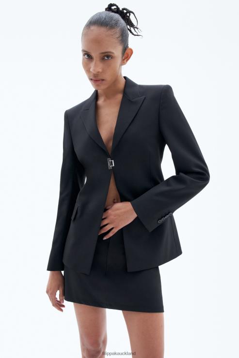 Women Filippa K Black Single Breasted Blazer Apparel 66L84177