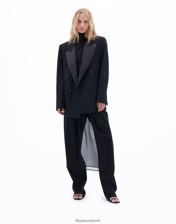 Women Filippa K Black Tuxedo Blazer Apparel 66L84178