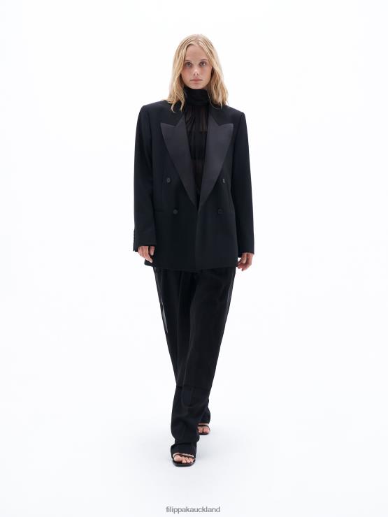 Women Filippa K Black Tuxedo Blazer Apparel 66L84178