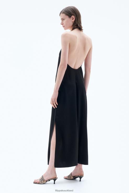 Women Filippa K Black Deep Back Dress Apparel 66L84208