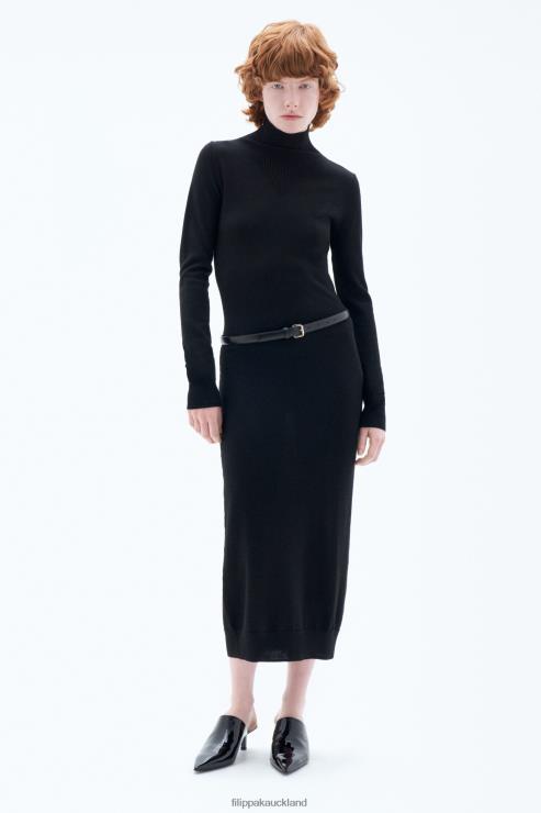 Women Filippa K Black Knit Turtleneck Dress Apparel 66L84209