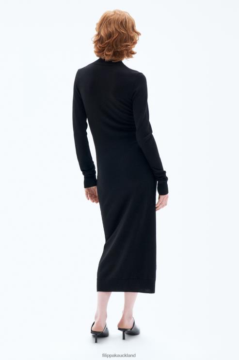 Women Filippa K Black Knit Turtleneck Dress Apparel 66L84209