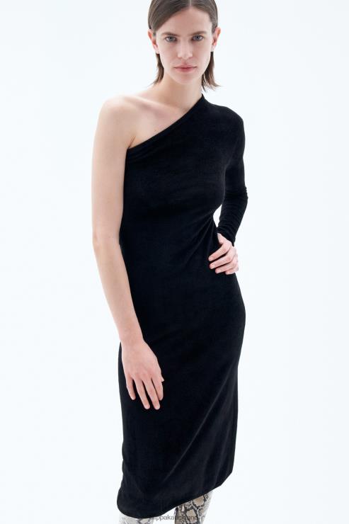 Women Filippa K Black One Shoulder Dress Apparel 66L84212