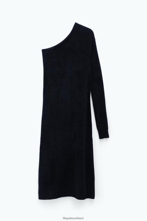 Women Filippa K Black One Shoulder Dress Apparel 66L84212