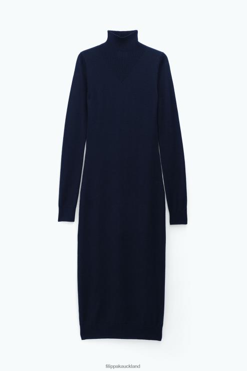 Women Filippa K Navy Knit Turtleneck Dress Apparel 66L84216