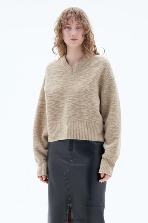 Women Filippa K Beige Melange Structure Yak Sweater Apparel 66L8430