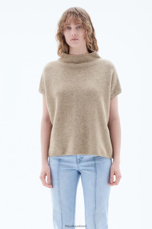 Women Filippa K Beige Melange Ximena Sweater Apparel 66L8460