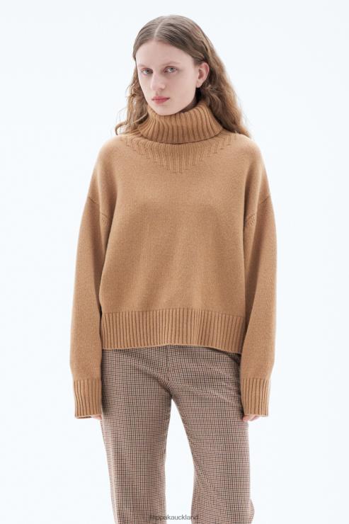 Women Filippa K Camel Wool Turtleneck Sweater Apparel 66L8476