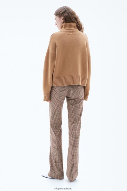 Women Filippa K Camel Wool Turtleneck Sweater Apparel 66L8476