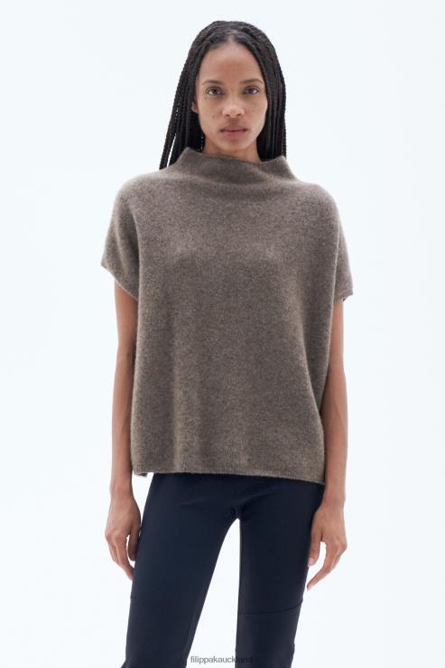 Women Filippa K Dark Taupe Melange Ximena Sweater Apparel 66L8455