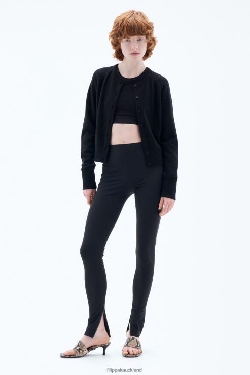 Women Filippa K Black Zip Leggings Apparel 66L84234