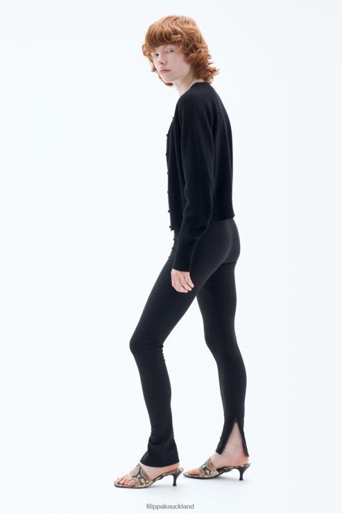 Women Filippa K Black Zip Leggings Apparel 66L84234