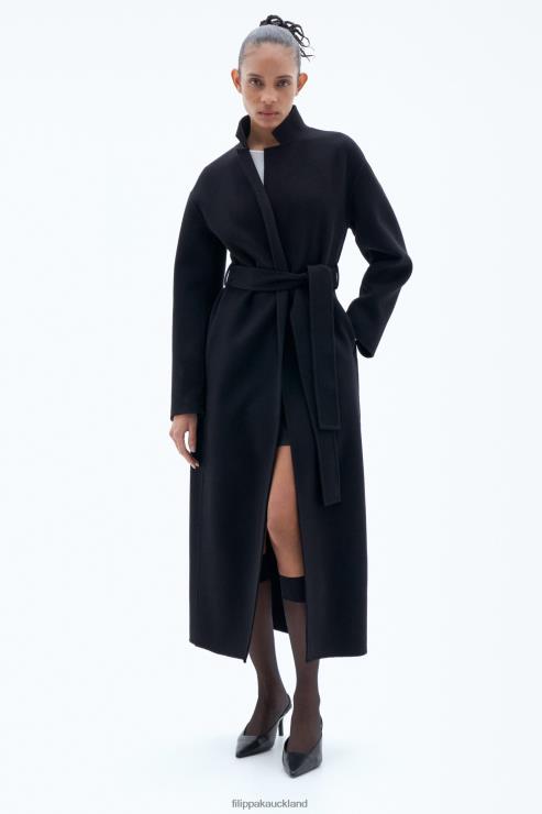 Women Filippa K Black Alexa Coat Apparel 66L847