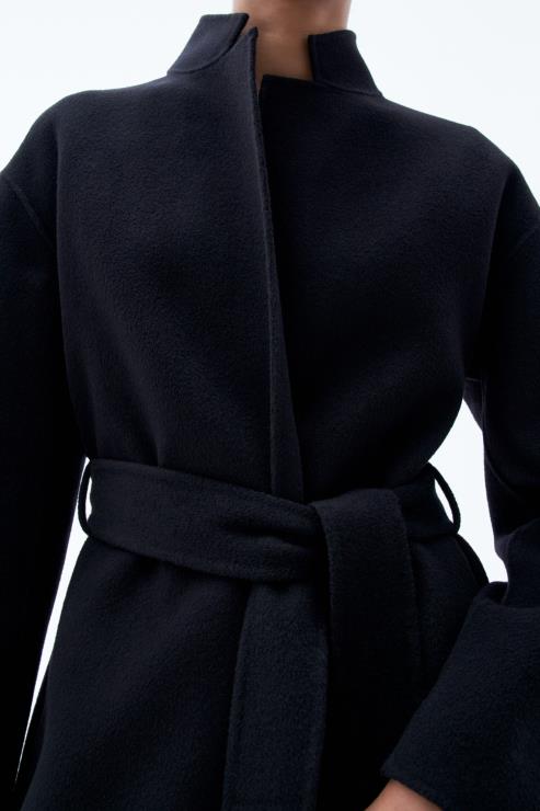 Women Filippa K Black Alexa Coat Apparel 66L847