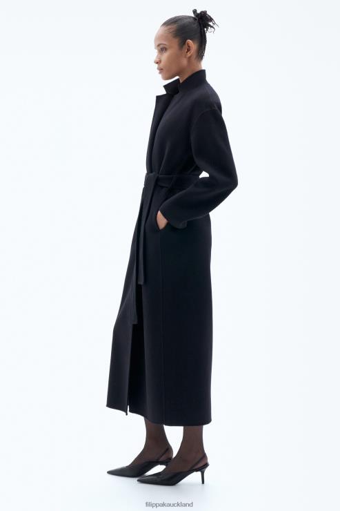 Women Filippa K Black Alexa Coat Apparel 66L847