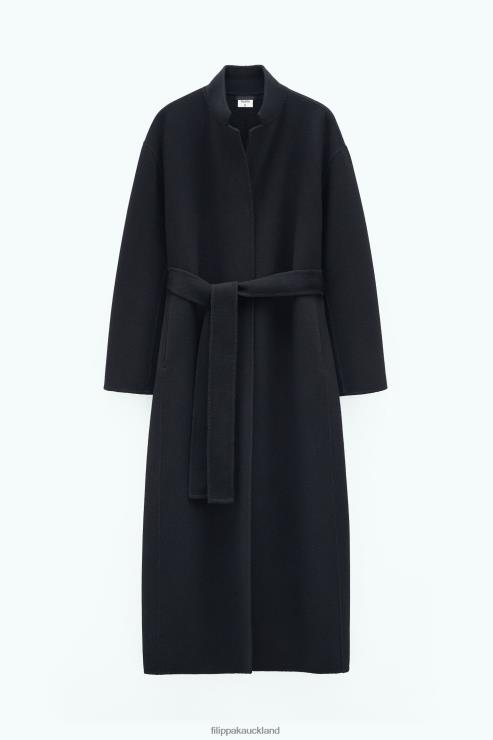 Women Filippa K Black Alexa Coat Apparel 66L847